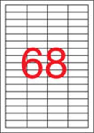 APLI etikett, A4, 48,5x16,9 mm, 4 pályás, univerzális