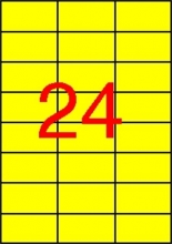 APLI etikett, A4, 70x37 mm, 3 pályás, sárga