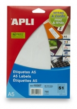 APLI etikett, A5, 8x45 mm, ékszercímke, 867 db
