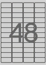 APLI etikett, A4, 45,7x21,2 mm, időjárásálló, ezüst