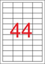 APLI etikett, A4, 48,5x25,4 mm, 4 pályás, eltávolítható