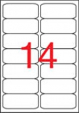 APLI etikett, A4, 99,1x38,1 mm, 2 pályás, kerekített sarkú