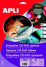 APLI etikett, A4, 117/18 mm, Mega univerzális, matt magyar nyelvű, CD/DVD címke