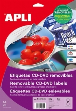 APLI etikett, A4, 114/18 mm, Mega matt - eltávolítható magyar nyelvű, CD/DVD címke
