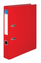 VICTORIA iratrendező, A4, 50 mm, PP/karton, élvédő sínnel, piros