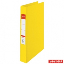 ESSELTE gyűrűskönyv, A4, 40 mm, 2 gyűrűs, Standard, sárga, E14450