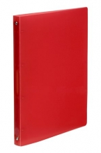 VIQUEL gyűrűskönyv, A4, 25 mm, 4 gyűrűs, PP, Propyglass, piros