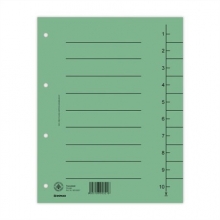 DONAU elválasztó lap, A4, karton, zöld