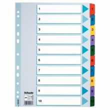 ESSELTE regiszter, A4, 1-10, Mylar ESSELTE regiszter, A4, 1-10, Mylar