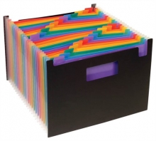 VIQUEL harmonika mappa, A4, 25 rekeszes, Rainbow Class, fekete