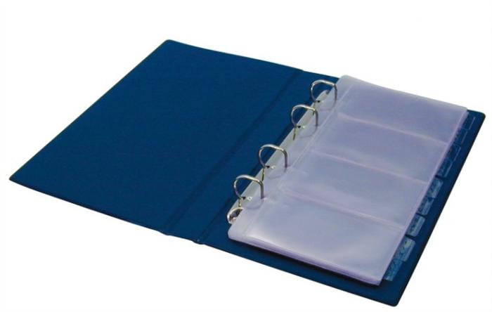 PANTA PLAST névjegytartó betét, 4 D gyűrűs