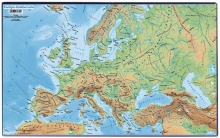 VICTORIA könyökalátét, 36x59 cm, Európa domborzata