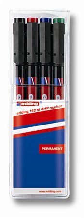 EDDING alkoholos marker, 1 mm, OHP, 142 M, kúpos, vegyes