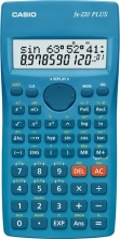 CASIO számológép, tudományos, 10+2 digit, 181 funkció, FX-220 Plus, kemény ház, kék