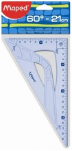 MAPED háromszög vonalzó, műanyag, 21 cm, átfogó Graphic 60°-os