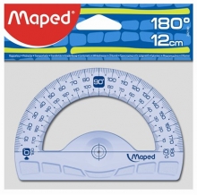 MAPED szögmérő, műanyag, 180°-os, 12 cm, Graphic