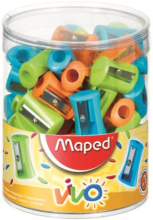 MAPED hegyező, egylyukú, műanyag, Vivo, display