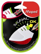 MAPED hegyező, egylyukú, műanyag, Stop Signal, élességjelző, szín 1