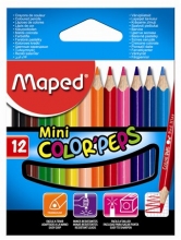 MAPED színes ceruza készlet, háromszögletű, Color'Peps mini, 12 db-os