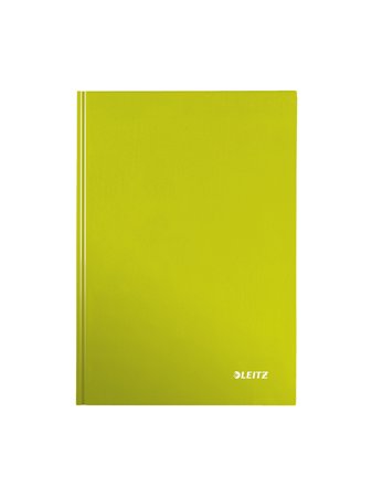 LEITZ beíró, A5, 80 lapos, keményfedeles, lakkfényű, Wow, zöld, vonalas