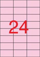 APLI etikett, A4, 70x37 mm, 3 pályás, pasztell rózsaszín