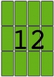 APLI etikett, A5, 34x67 mm, kerekített sarkú, zöld
