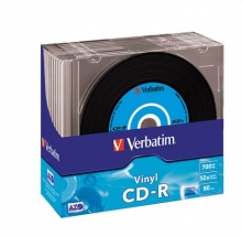 VERBATIM CD-R, 700 MB, 80 min, 48x, vékony tokban LP design