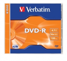 VERBATIM DVD-R, 4,7 GB, 16x, normál tokban