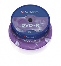 VERBATIM DVD+R, 4,7 GB, 16x, hengeren