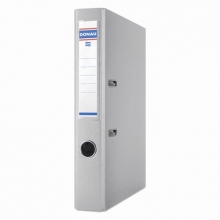 DONAU iratrendező, A4, 50 mm, PP, élvédő sínnel, Premium, szürke DONAU iratrendező, A4, 50 mm, PP, élvédő sínnel, Premium, szürke