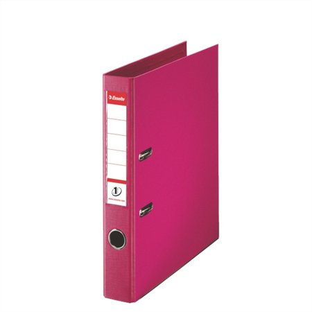 ESSELTE iratrendező, A4, 50 mm, PP/PP, élvédő sínnel, Standard, ciklámen