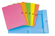ERICH KRAUSE irattartó mappa, A4, PP, 8 mm, patentos, neon színek