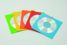 FELLOWES boríték, CD/DVD, papír, ablakos, öntapadós füllel, színes