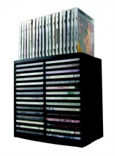 FELLOWES CD-tároló, 30+18 db-os, automata kiemelő rendszerű, fekete