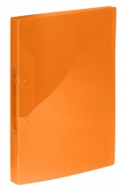 VIQUEL gyűrűskönyv, A4, 25 mm, 2 gyűrűs, PP, Propyglass, narancssárga