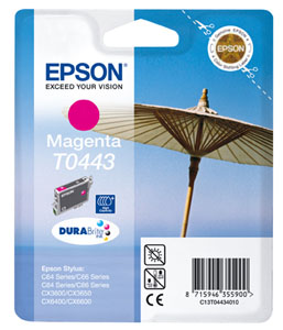 EPSON T04434010 tintapatron, St. C64/C66/C84, vörös, 13ml