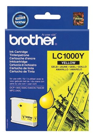 BROTHER LC1000Y tintapatron, DCP 330C/540CN/240C, sárga, 400 oldal