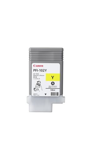CANON PFI-102Y tintapatron, iPF500, 600, 700, sárga, 130ml