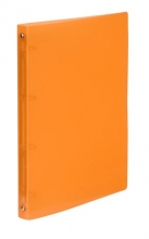 VIQUEL gyűrűskönyv, A4, 25 mm, 4 gyűrűs, PP, Propyglass, narancssárga