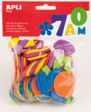 APLI moosgumi, számok, Eva Sheets, vegyes szín APLI moosgumi, számok, Eva Sheets, vegyes szín