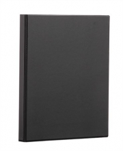 PANTA PLAST gyűrűskönyv, A4, 25 mm, 4 gyűrűs, PP/karton, panorámás, fekete