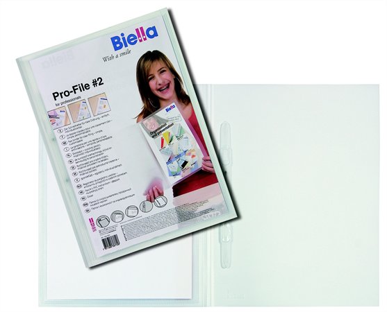 BIELLA gyorsfűző, A4, PP, panorámás, Pro-file #2, átlátszó