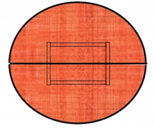 VICTORIA körtárgyaló, 150x75 cm, lalplábas, alma