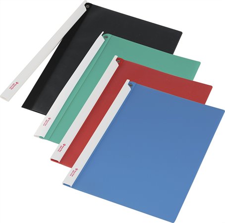 PANTA PLAST klipdosszié, A4, 30 lap, PP, hosszú klippes, piros