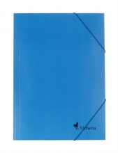 VICTORIA gumis mappa, A4, karton, kék