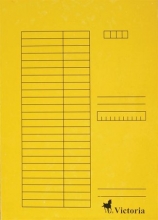 VICTORIA okmánytartó, A4, karton, sárga