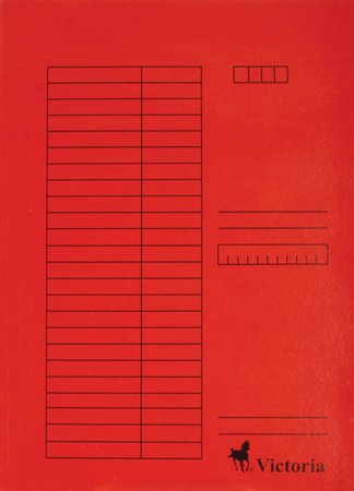 VICTORIA okmánytartó, A4, karton, piros