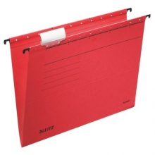 LEITZ függőmappa, A4, Alpha Standard, karton, piros