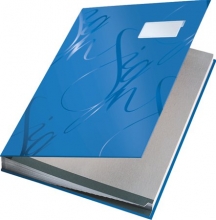 LEITZ aláírókönyv, A4, 18 részes, karton, kék