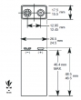 DURACELL Duracell Ultra Power 6LR61/9V alkáli tartós elem (1 db) méretezett rajz